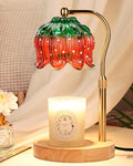 Funistree Strawberry Candle Warmer Lamp Height Adjustable, Lotus Strawberry Flower Lamp for Yankee Village Candles, Cute Candle Lamp with Timer & Dimmable, Birthday for Women Mom Adult