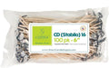 Direct Candle Supply Candle Wicks for Candle Making | 6 inch Stabilo CD 16 Wicks | 100pcs of Cotton Wicks for Candles and Candle Making Supplies, White