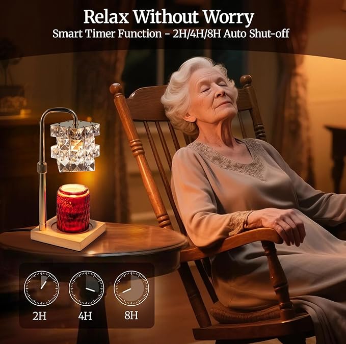 Alpharan Candle Warmer Lamp with Timer - Electric Wax Warmer for Home Desk Decor, Birthday Gifts for Women Mom Men, House Warming Gifts New Home Kitchen Office Dorm