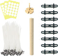 Adjustable Candle Wick Centering Tool Kit with Magnetic Placement for Jars Cups Containers DIY, String Wicks and Stickers Included, Candle Making Kit