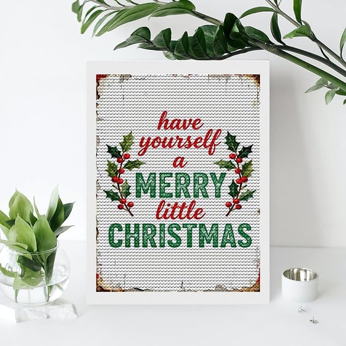 AIVKIEJK Diamond Painting Kits for Adults - Merry Christmas Santa Painting DIY 5D Full Drill Diamond Dots Paintings with Diamonds Gem Art and Crafts Home Decor 12"x16"