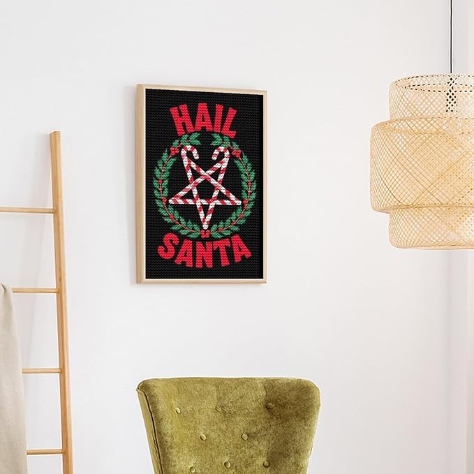 AIVKIEJK Diamond Painting Kits for Adults - Hail Santa Christmas Painting DIY 5D Full Drill Diamond Dots Paintings with Diamonds Gem Art and Crafts Home Decor 8"x12"