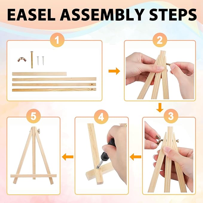 4 Pack Christams Paint by Numbers Kit for Adults with Frame and Wooden Easel, Christams Paint by Number Kit, Acrylic Painting Crafts for Home Decor Gift (7.8x11.8inch Snowman Candle Truck Tree)