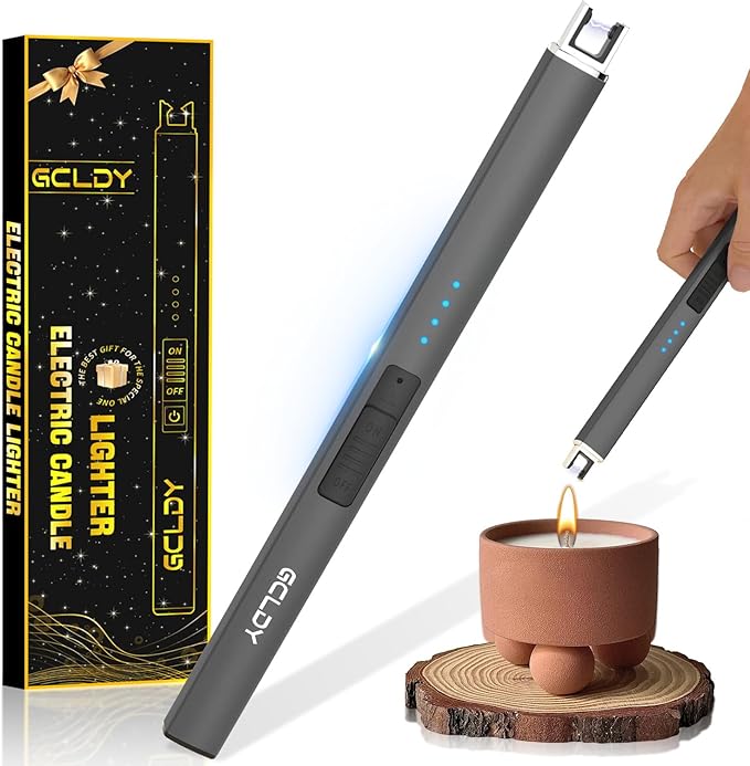 Electric Candle Lighter, Gifts for Her/Him, USB Arc Rechargeable Windproof Long Lighter for Candle, Best Stocking Stuffers 2025, Birthday Gift for Women Men Mom Wife Sister,Gift for Sister