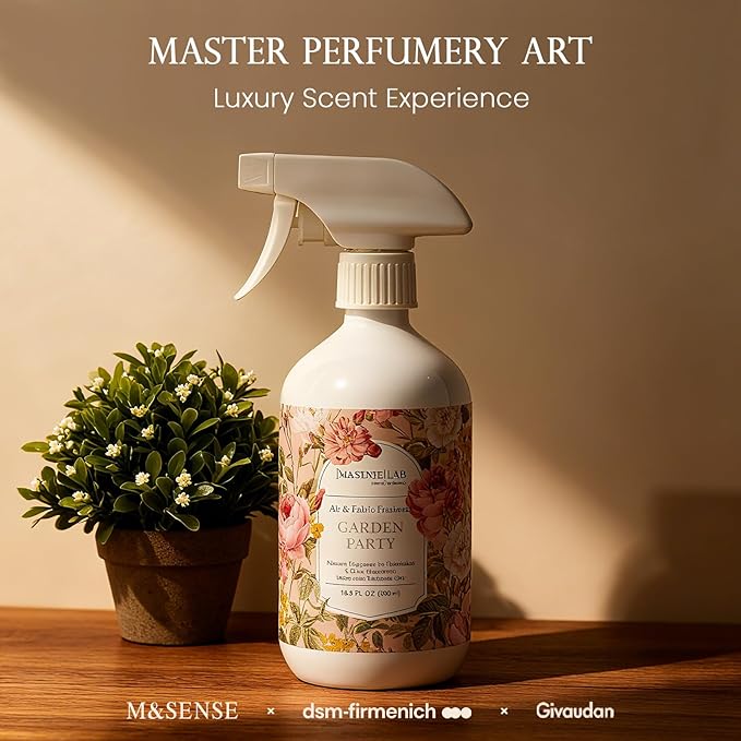 ‌M&SENSE Air & Fabric & Pet Odor Eliminator Spray - 16.9oz Large Size Natural Safe Air Freshener Vanilla Scented Deodorizer for Home Eliminates Smoke & Musty Smells, Ideal for Kitchen & Living Spaces