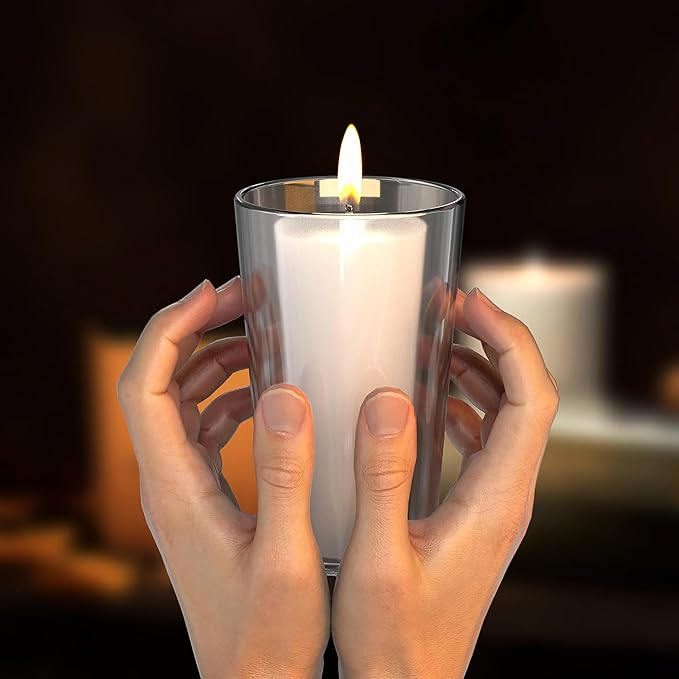 2 Pack 3 * 6 Inch Votive Candle Mold - Cylinder Candle Silicone 3D Molds for Pray, Peony & Home Decor - Resin Casting & Soap Making Molds