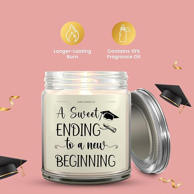 1OAK Graduation Candle - 2026 Graduation Gifts for Her, Him - College, High School Senior 2026 - Vanilla Scented Candles Gifts for Women
