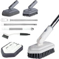 ITTAHO Shower Tile Tub Scrubber Brush with 4 Cleaning Heads,Floor Scrub Brush with 56''Long Handle, Shower Cleaner Brush & Grout Cleaner Brush Set for Shower,Tile, Tub, Bathroom,Kitchen,Walls,Sink