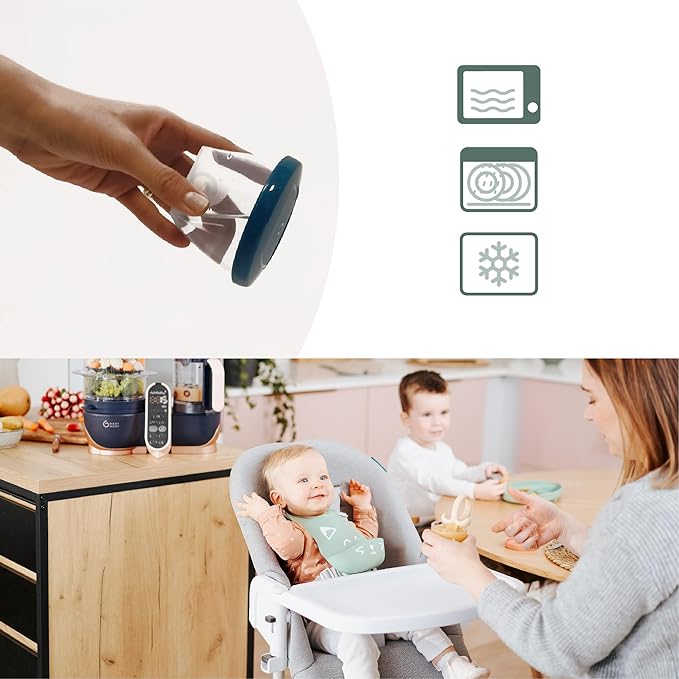 Babymoov Leak Proof Storage Bowls | BPA Free Containers with Lids, Ideal to Store Baby Food or Snacks for Toddlers, BPA Free - 4 Count (Pack of 2) (Pick Your Set Size)
