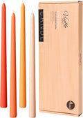Viyffo 12 Inch Orange Taper Candles 4 Pack Unscented Smokeless Long Tall Tapered Candles for Candlesticks Sticks Wedding Home Decor Dinner