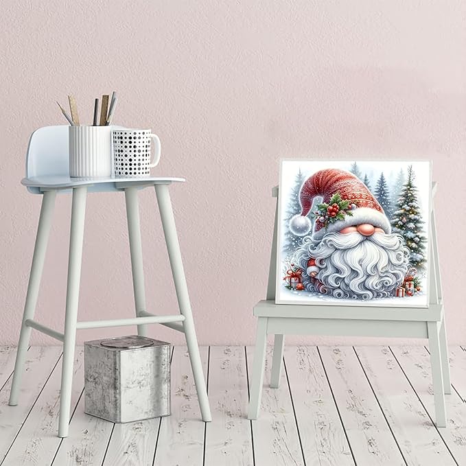 CZYWJMEI Christmas 5D Diamond Painting Kits for Adults Beginners,DIY Winter Gnome Diamond Art Kits,Full Round Drill Diamond Dot Gem Art Kits,Home Wall Decor 13.7x13.7nch