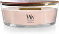 WoodWick Ellipse Scented Candle Vanilla & Sea Salt Scent Crackles as it Burns Up to 50 Hours Burn Time Premium Soy Blend Perfect for Gifting 16oz