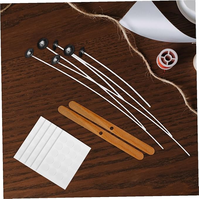 Uonlytech 1set Candle Making Kit Complete Candle Wicks Stickers Holders for Home Crafting Parties for All Enthusiasts