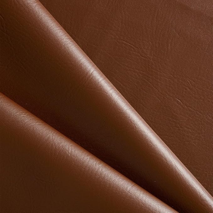 Ottertex Vinyl Fabric Faux Leather Pleather Upholstery 54" Wide by The Yard (10 Yard, Brown)