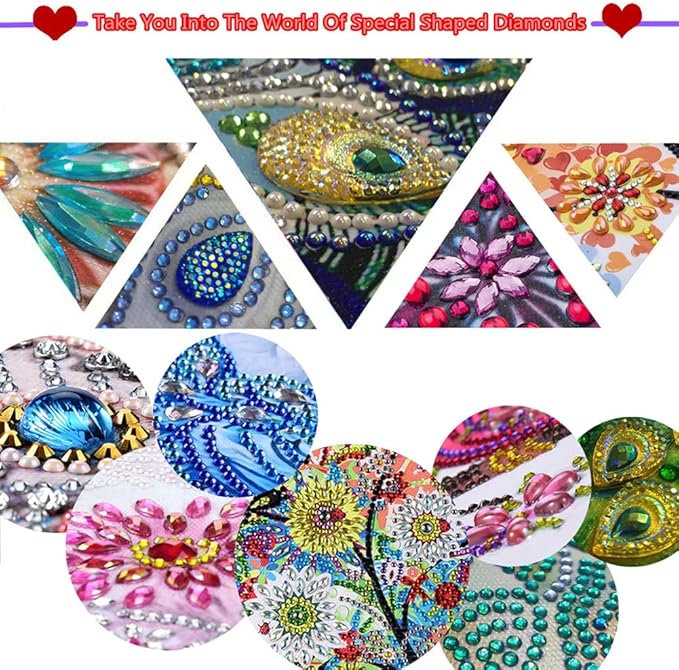 Xmas Gift Cat 5D Special Shape Diamond Art Kits for Beginners, Christmas Winter Theme Diamonds Painting Kits for Adults,DIY Crystal Rhinestones Diamond Paintings for Home Wall Decor 12×12Inch