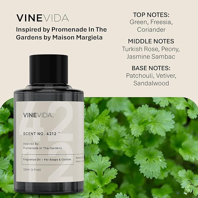 VINEVIDA [120 Ml] Scent NO. 4212 Inspired by Promenade in The Gardens | Premium Fragrance Oil for Candle Making & Soap Making | Candle Scents for Soy Wax | Scented Oils