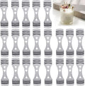 25pcs Metal Candle Wick Holder, Silver Stainless Steel Candle Wick Centering Devices for Candle Making