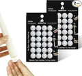 Taper Candles Sticky Dots - MANNYCOM White Wax Dot - Candl Accessories - Candle Adhesive - Secure Your Candles Fixed to Any Holder - 48 Pack