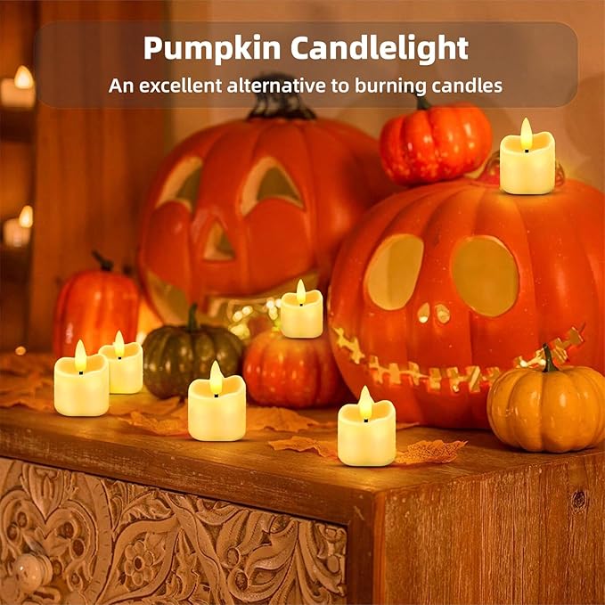 Rechargeable LED Flameless Candles, 2/4/6/8H Electric Votive Candles, 9PCS Battery Operated Tealights with Timer for Christmas, Wedding, Home Decor(USB-C Charging Cable Included)
