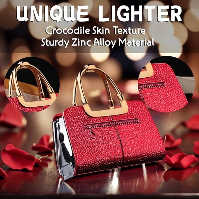 Cute Pretty Lighter Butane, Soft Flame Lighters Fashion Nice Lighter, Unique for Women Candles Gift Camping BBQ (No Butane Fule) (05#)