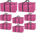 ClearSpace Oversized Moving Bags or Storage Bag – Large Moving Boxes with Backpack Straps, Zippers & Handles – Heavy-Duty Packing Bags for Moving, College Dorm, Christmas Decorations, 8 Pack