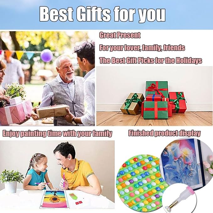 DIY Diamond Art Christmas Greeting Card, Diamond Art Christmas Greeting Card, Christmas Cards, Handmade Christmas Card Making Kits for Family & Friends-Christmas Cupcakes