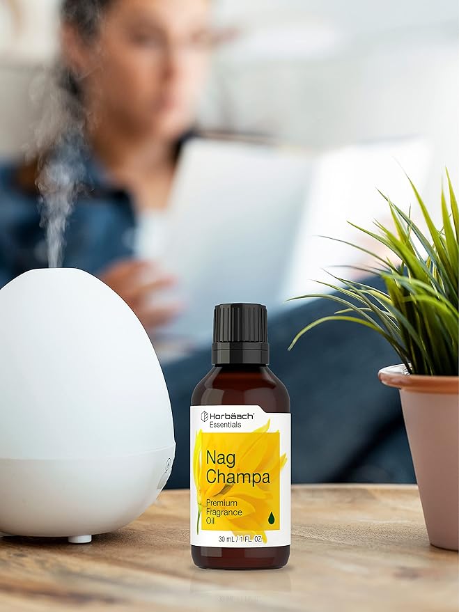Horbäach Nag Champa Fragrance Oil | 1 fl oz (30ml) | Premium Grade | for Diffusers, Candle and Soap Making, DIY Projects & More