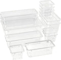 Clear Acrylic Drawer Organizer Trays, 5 Size Junk Box Organization Small Storage Container Bin for Desk Makeup Bathroom Vanity Kitchen Tool Make Up Workspace Home Dorm Apartment Office Room Nightstand