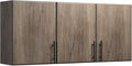 Prepac Elite 54" Wall Cabinet, Drifted Gray Storage Cabinet with 2 Adjustable Shelves, Storage for Pantry, Kitchen, Bathroom 12" D x 54" W x 24" H