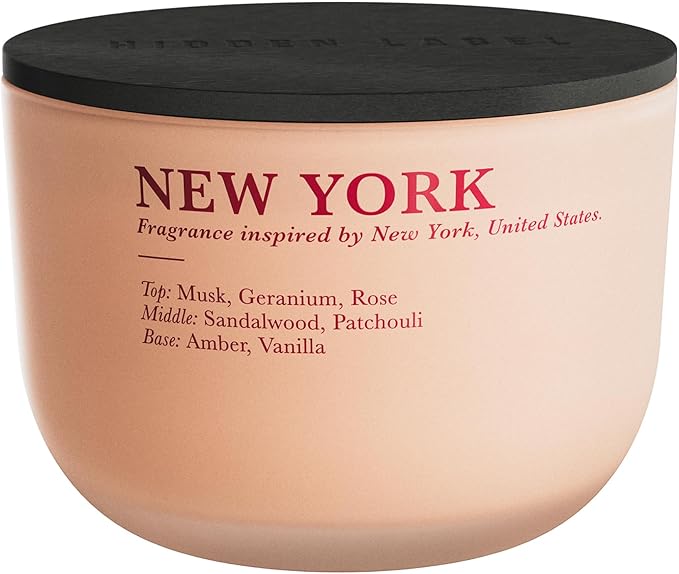 Amber Musk Scetned Candles, 3 Wick Natural Candles Non Toxic for Home Scented, 16 oz Aromatherapy Candle Long-Lasting Clean Burn Gift-Ready for Autumn Hosting | Seasonal Home Décor