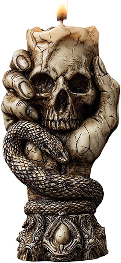 Skull Snake Silicone 3D Flower & Rose Mold - Peony & Candle Making Molds for Resin, Clay & Soap Craft Supplies
