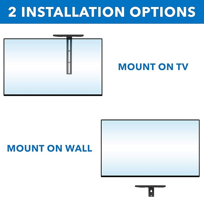 Mount-It! Floating TV Shelf – Dual Wall or TV Mountable AV Shelf – for Cable Boxes, Streaming Devices & Consoles – Steel with Vents & Safety Lip – Easy Installation – Space-Saving Design (6.6 lbs)