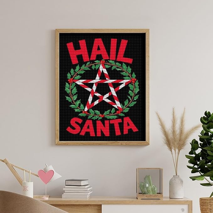 AIVKIEJK Diamond Painting Kits for Adults - Hail Santa Christmas Painting DIY 5D Full Drill Diamond Dots Paintings with Diamonds Gem Art and Crafts Home Decor 16"x20"