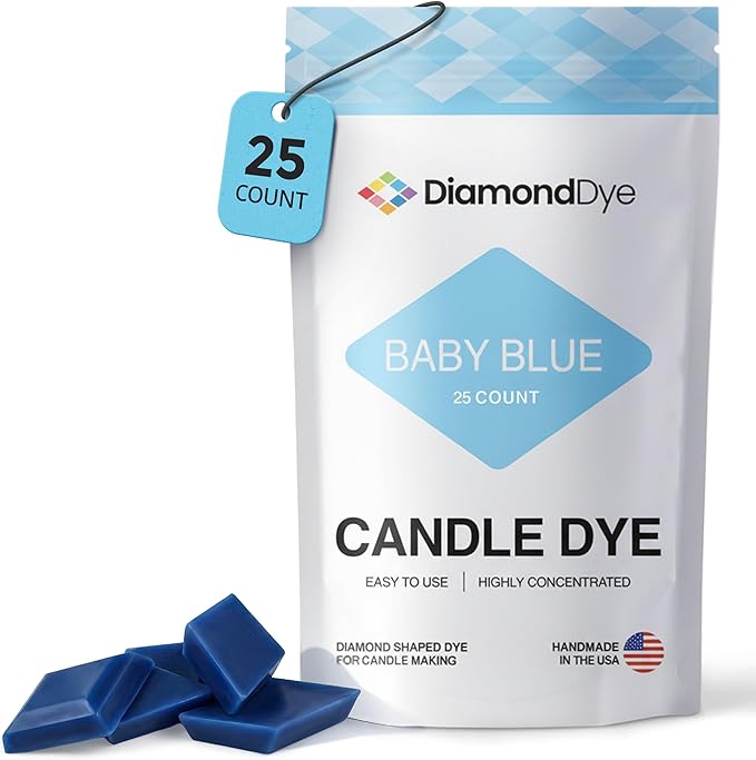 Baby Blue Candle Dye - Made in The USA - Premium Colorants - Highly Concentrated - Popular Colors for Paraffin or Soy Wax - Great for Professionals or Hobbyist - 25 Dye Chips