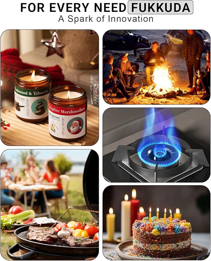 Electric Candle Lighter Rechargeable Lighters Stocking Stuffers for Women Plasma Arc Lighters Windproof & Flameless with USB Rechargeable Battery Double Safety Switch (Ruby Red)