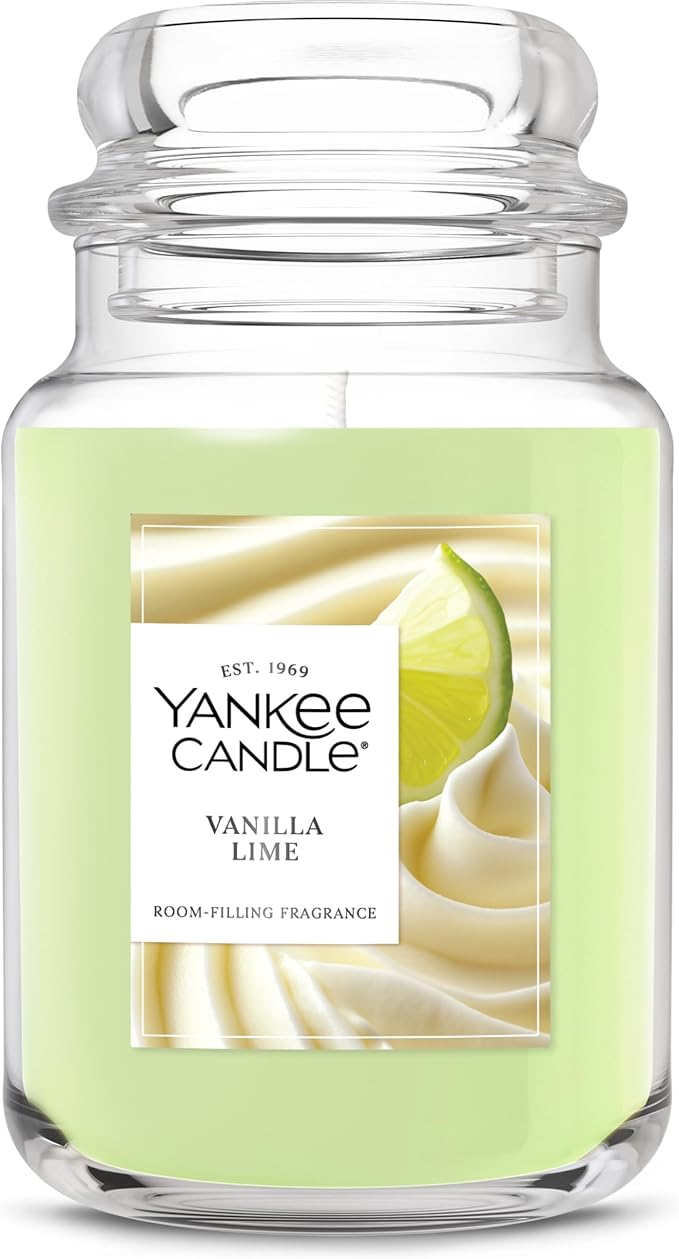 Yankee Candle Vanilla Lime Scented Candle, 22oz Large Jar with up to 150 Hour Burn Time, Giftable