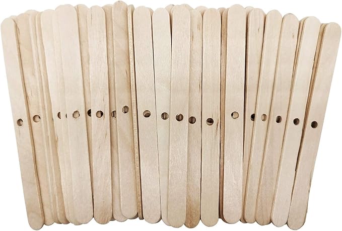MILIVIXAY Wooden Candle Wick Holders,Candle Wicks Centering Device - Candle Centering Tool, 120 Pack