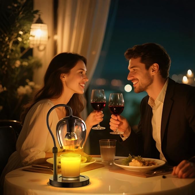 Candle Warmer Lamp with Timer & Dimmable 4-Level Brightness - Adjustable Height,for New Home Bedroom, Gifts for Women