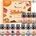 Bakery Essential Oils Set,Premium Fragrance Oil for Diffusers, Scents for Candle & Soap Making, Pumpkin Pie, Cream Vanilla, Gingerbread,Cinnamon Sugar Donut and Cake More 10x5ml,Aromatherapy Oils