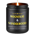 Sandalwood Candle, 7 oz Scented Candle for Men, Soy Candles for Home Scented, Masculine Jar Candle for Him, 50 Hours Burning Time Mens Candle Gift for Boyfriend, Father, Birthday Present Giving