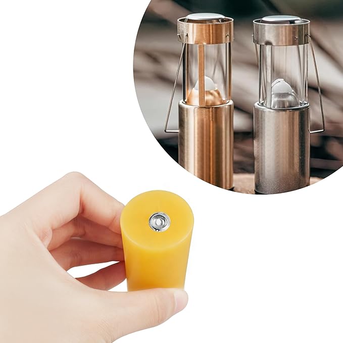 20 Pack Beeswax Lantern Candles for Emergency Use – Natural Beeswax Candle Refills with Extended Burn Time for Outdoor Camping, Survival & Power Outages, Compatible with Most Candle Lanterns