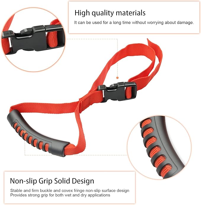 Bentolin Hand Handle Adjustable Standing Safety Red Handle Suitable for Elderly and Assistance- Disability Help (2-Pack