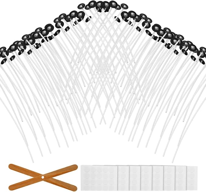 Operitacx 2sets Candle Making Kit Candle Wicks Stickers Holders for Home Birthdays and Parties Easy Use for Creative