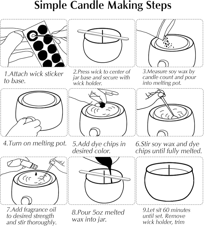 Happyhube Empty Candle Tins for Making Candles, 24 Pack 5 oz Metal Containers, Travel-Friendly Rust-Proof Tins with Lids (Yellow & More)