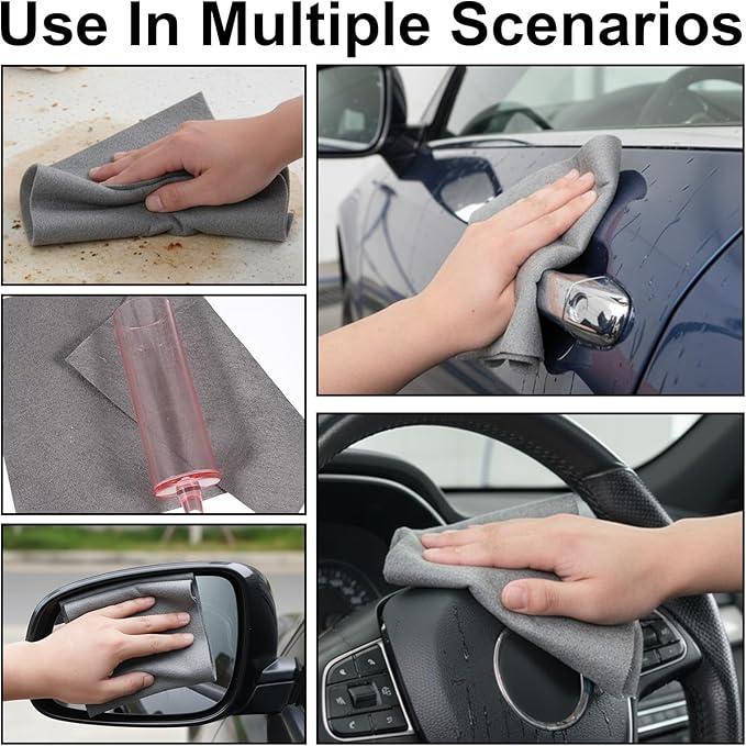 10 Pack Thickened Magic Cleaning Cloth Reusable Microfiber Cleaning Rag Bsorbent Magic Cleanings Glass Cloth Kitchen Toilet Cleanings Cloths for Kitchen Window Glass Cars (Grey)