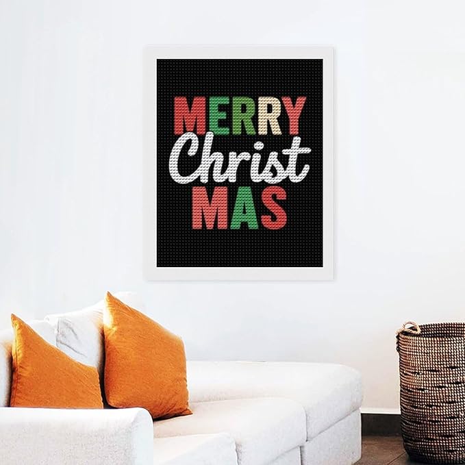 AIVKIEJK Diamond Painting Kits for Adults - Merry Christmas Painting DIY 5D Full Drill Diamond Dots Paintings with Diamonds Gem Art and Crafts Home Decor 16"x20"