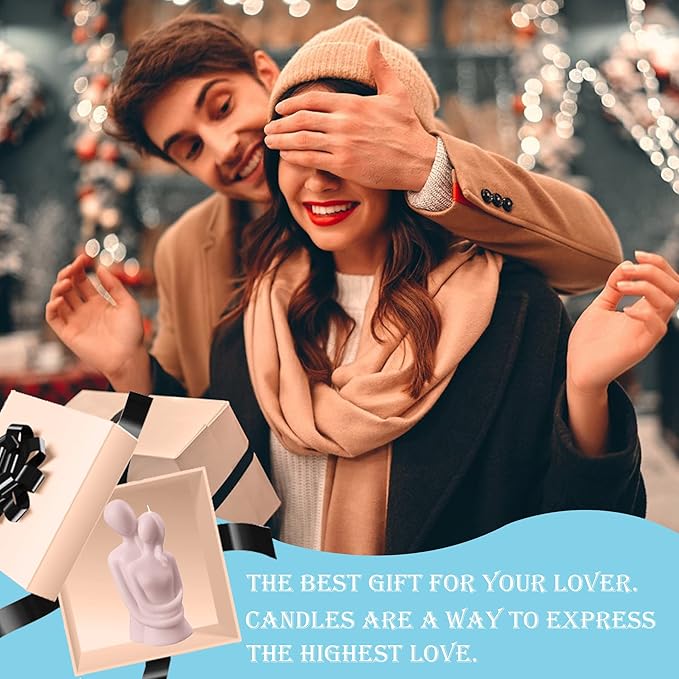 Silicone Couples Candle Mold 3D Hugging Couple Mould Art Body Resin Casting Mold for DIY Candle Making Homemade Soap Polymer Clay Craft Plaster