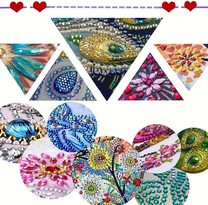 6 Pack Christmas DIY Rhinestone Painting Greeting Set, Snowman Santa Diamond Art with Envelopes, Holiday Gift for Family Friends