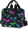 CBBYY Psychedelic Bat Lunch Bags for Women Men, Reusable Insulated Lunch Box, Adjustable Shoulder Straps Tote Lunch Bag for Work Picnic School