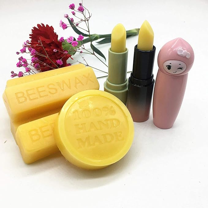 BEESWORKS Yellow Beeswax Bars (12 oz) | 100% Pure, Cosmetic Grade, Triple-Filtered Beeswax for DIY Skin Care, Lip Balm, Lotion and Candle Making (1 oz Bars - 2 Packages of 6)